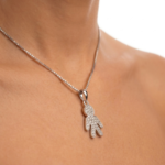 925 Sterling Silver Child Figure Pendant Necklace | Dublin Silver