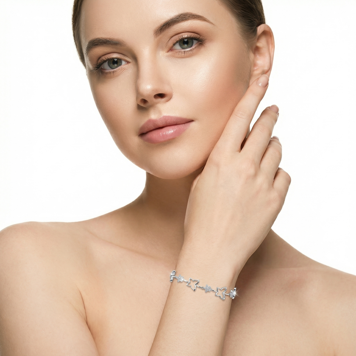 Sterling Silver Butterfly Bracelet with Lobster Clasp | Dublin Silver