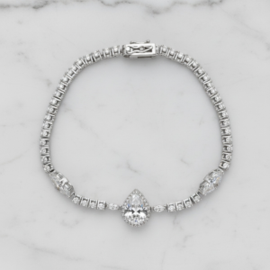Pear Cut Sterling Silver Bracelet - 925 Sterling Silver - Dublin Silver