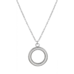 Elegant 925 sterling silver circle pendant necklace from Dublin Silver