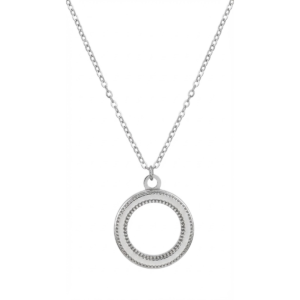 Elegant 925 sterling silver circle pendant necklace from Dublin Silver