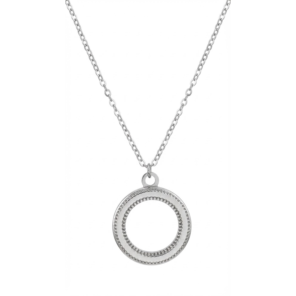 Elegant 925 sterling silver circle pendant necklace from Dublin Silver