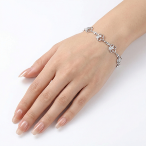 925 Sterling Silver Floral Bracelet Lobster Clasp | Dublin Silver