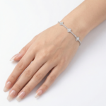 Dublin Silver 925 Sterling Silver Clover Anklet Adjustable Chain