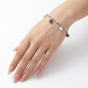 925 Sterling Silver Pearl Wave Bracelet Lobster Clasp | Dublin Silver