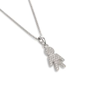 925 Sterling Silver Child Figure Pendant Necklace | Dublin Silver