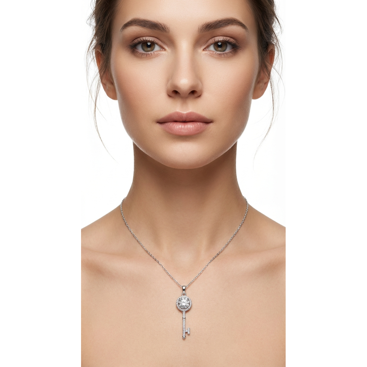 Sterling Silver Key Necklace