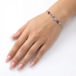 925 Sterling Silver Infinity Amethyst Bracelet with Lobster Clasp | Dublin Silver