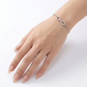 925 Sterling Silver Infinity Bracelet Adjustable Chain | Dublin Silver