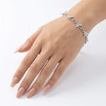 Dublin Silver 925 Sterling Silver Leaf Design Bracelet Lobster Clasp