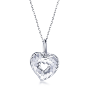 Sterling Silver Heart Necklace - 925 Sterling Silver - Dublin Silver