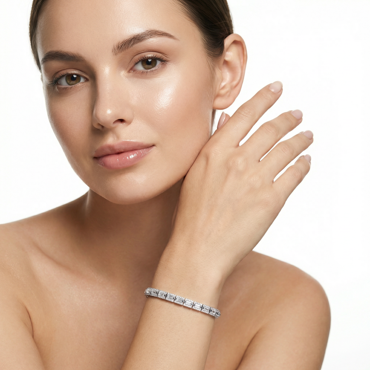 925 Sterling Silver Elegant Tennis Bracelet Adjustable | Dublin Silver