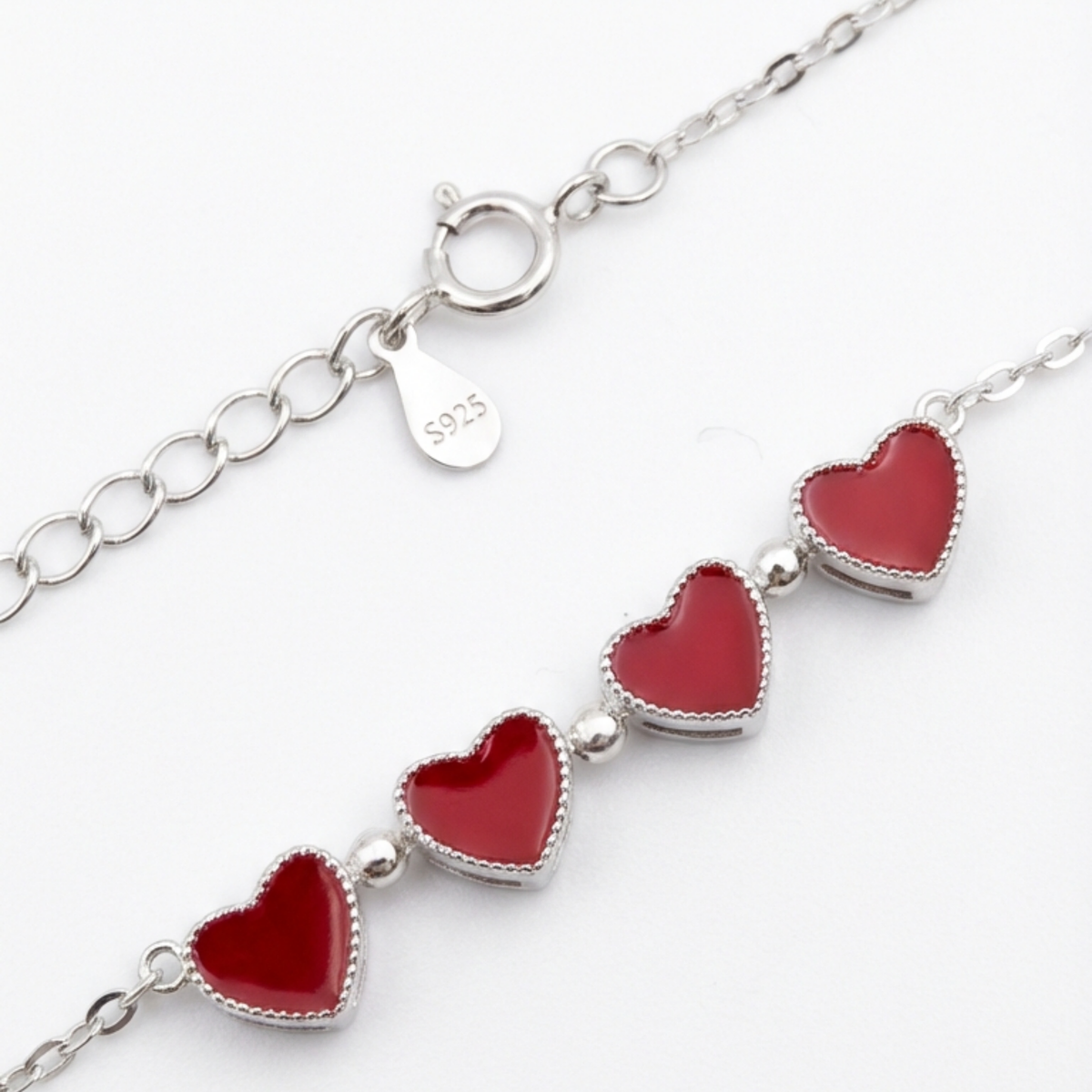 925 Sterling Silver Heart Clover Pendant Necklace 18-inch Chain | Dublin Silver