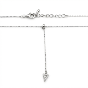 Dublin Silver 925 Sterling Silver Minimalist Triangle Pendant Necklace