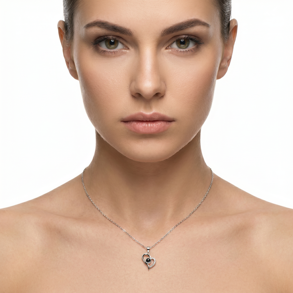 925 Sterling Silver Heart Pendant Necklace with Black Onyx | Dublin Silver