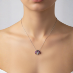 925 Sterling Silver Ladybug Pendant Necklace with Gemstones | Dublin Silver