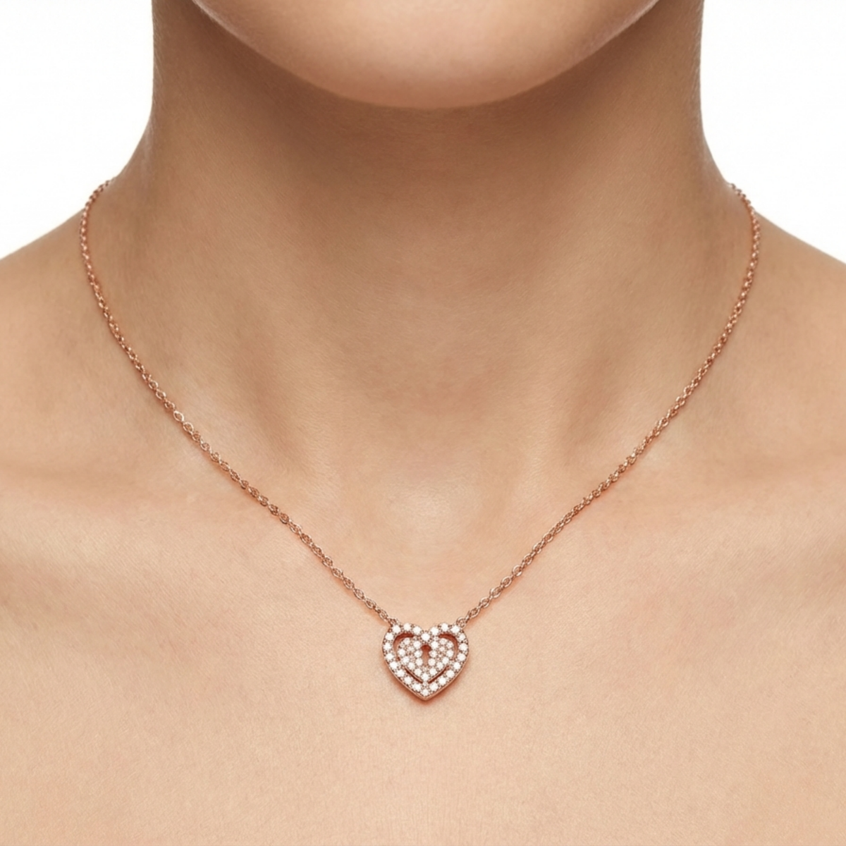 Dublin Silver 925 Sterling Silver Heart Pendant Necklace