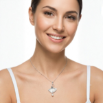 Sterling Silver Ginkgo Leaf Pendant Necklace with Pearl | Dublin Silver