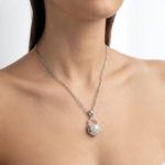 Dublin Silver 925 Sterling Silver Pearl Pendant Necklace