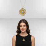 Dublin Silver Gold-Plated Sterling Silver Flower Pendant Necklace