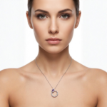 Dublin Silver 925 Sterling Silver Amethyst Teardrop Pendant Necklace