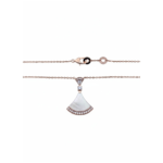 Elegant 925 Sterling Silver Pendant Necklace with Rose Gold Finish