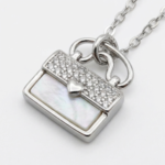 Dublin Silver 925 Sterling Silver Handbag Pendant Necklace