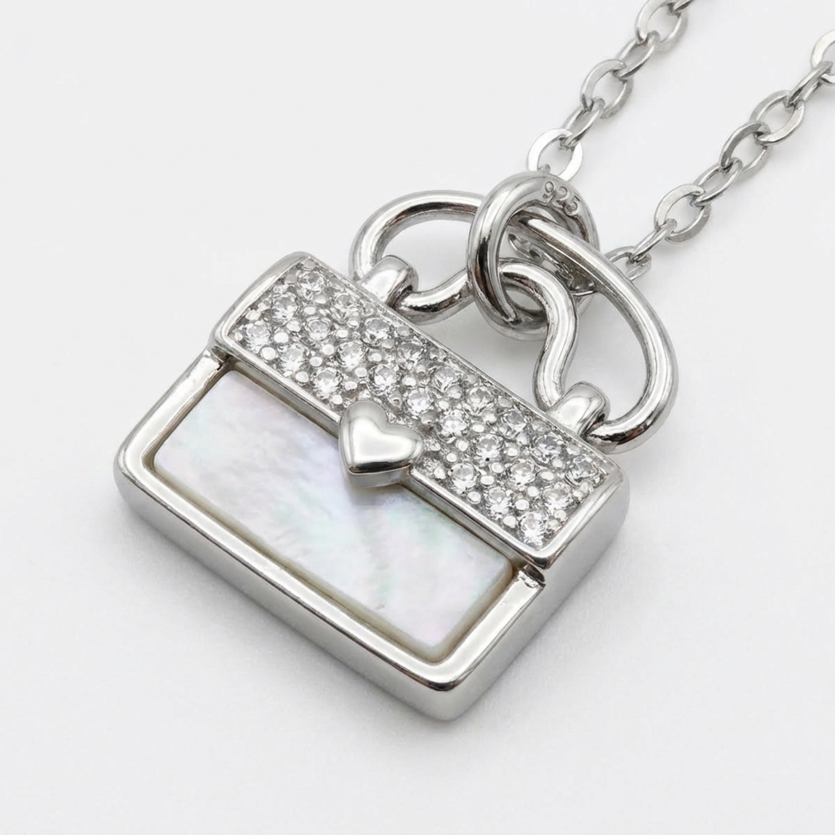 Dublin Silver 925 Sterling Silver Handbag Pendant Necklace