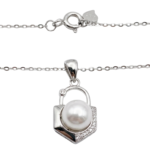 Dublin Silver 925 Sterling Silver Pearl Pendant Necklace