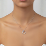 Dublin Silver 925 Sterling Silver Amethyst Teardrop Pendant Necklace