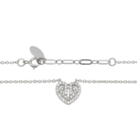 Dublin Silver 925 Sterling Silver Heart Pendant Necklace