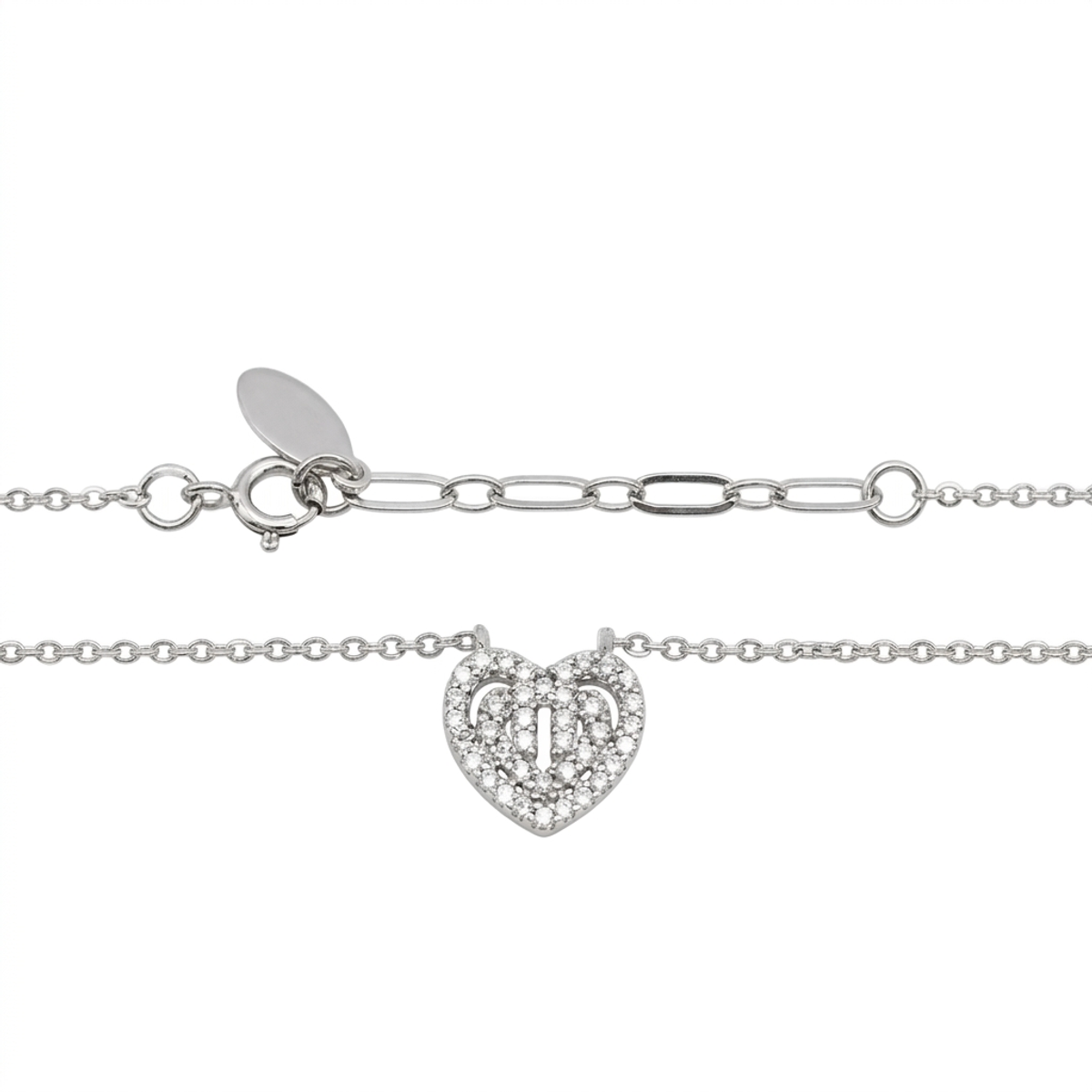 Dublin Silver 925 Sterling Silver Heart Pendant Necklace