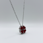 925 Sterling Silver Heart Clover Pendant Necklace 18-inch Chain | Dublin Silver