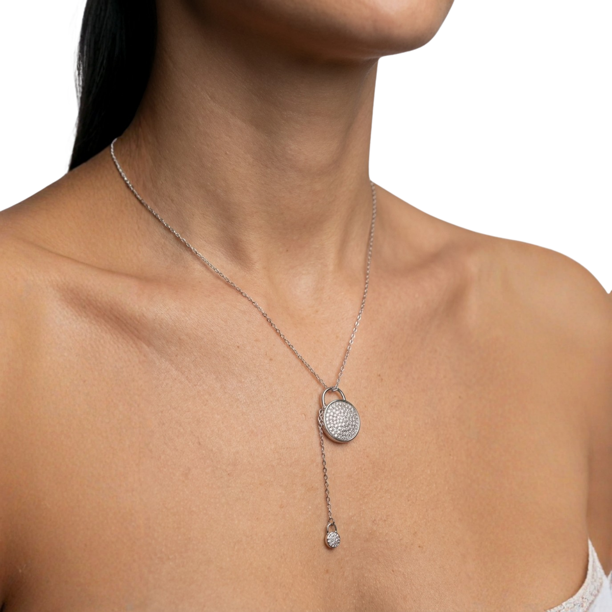 Dublin Silver 925 Sterling Silver Minimalist Pendant Necklace Adjustable Chain