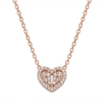 Elegant 925 sterling silver heart pendant necklace from Dublin Silver