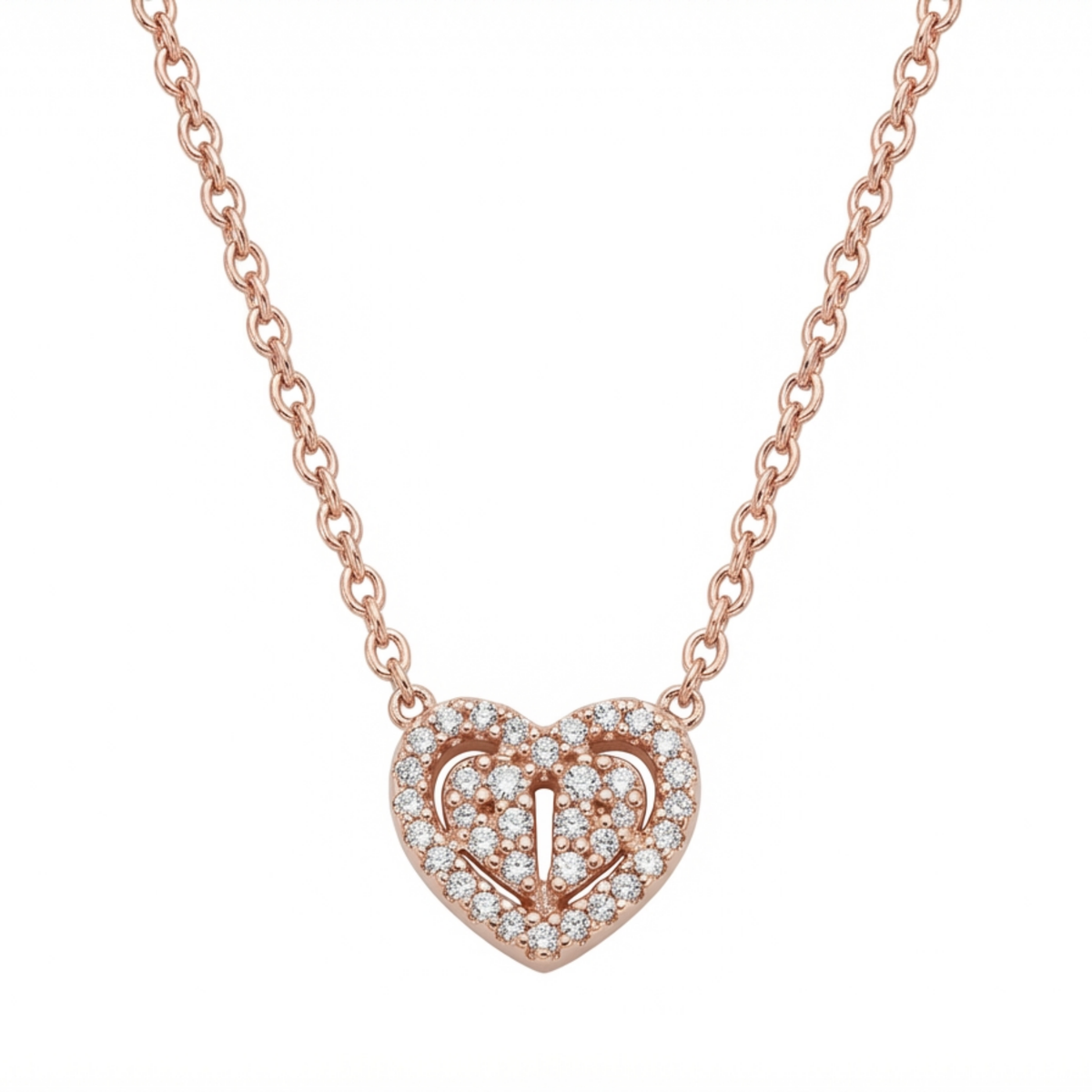Elegant 925 sterling silver heart pendant necklace from Dublin Silver