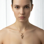 Multicolour Gemstone Drop Pendant 925 Sterling Silver Gold-Plated Necklace | Dublin Silver