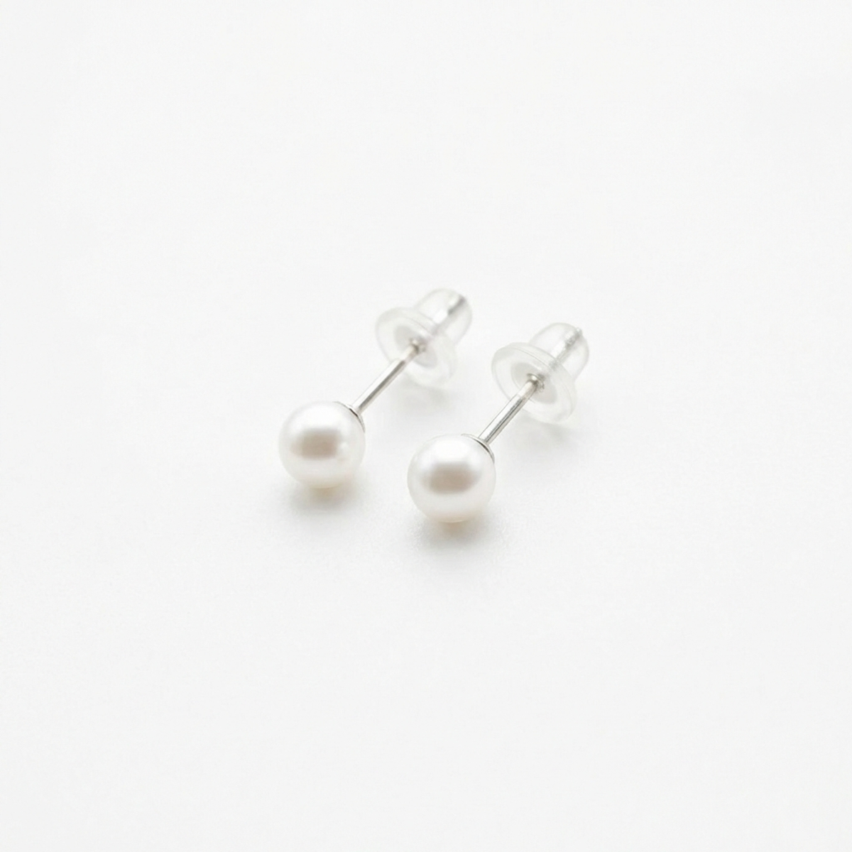 Sterling Silver Pearl Stud Earrings - 925 Sterling Silver - Dublin Silver