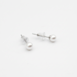 Sterling Silver Pearl Stud Earrings