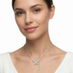 Dublin Silver 925 Sterling Silver Floral Pendant Necklace Adjustable Chain