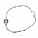 Dublin Silver 925 Sterling Silver Tennis Bracelet with CZ Stones