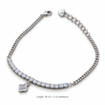 925 Sterling Silver Lucky Charm Tennis Bracelet with Cubic Zirconia | Dublin Silver